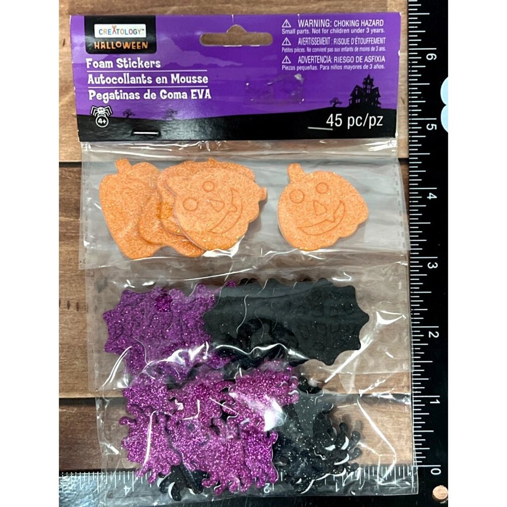 Creatology Embellishment Foam Stickers 45 Pcs Halloween Spider Pumpkin 293039